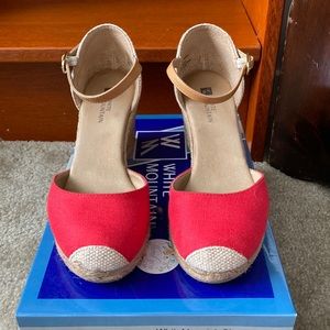 Summer Red Espadrille Wedges from White Mountain